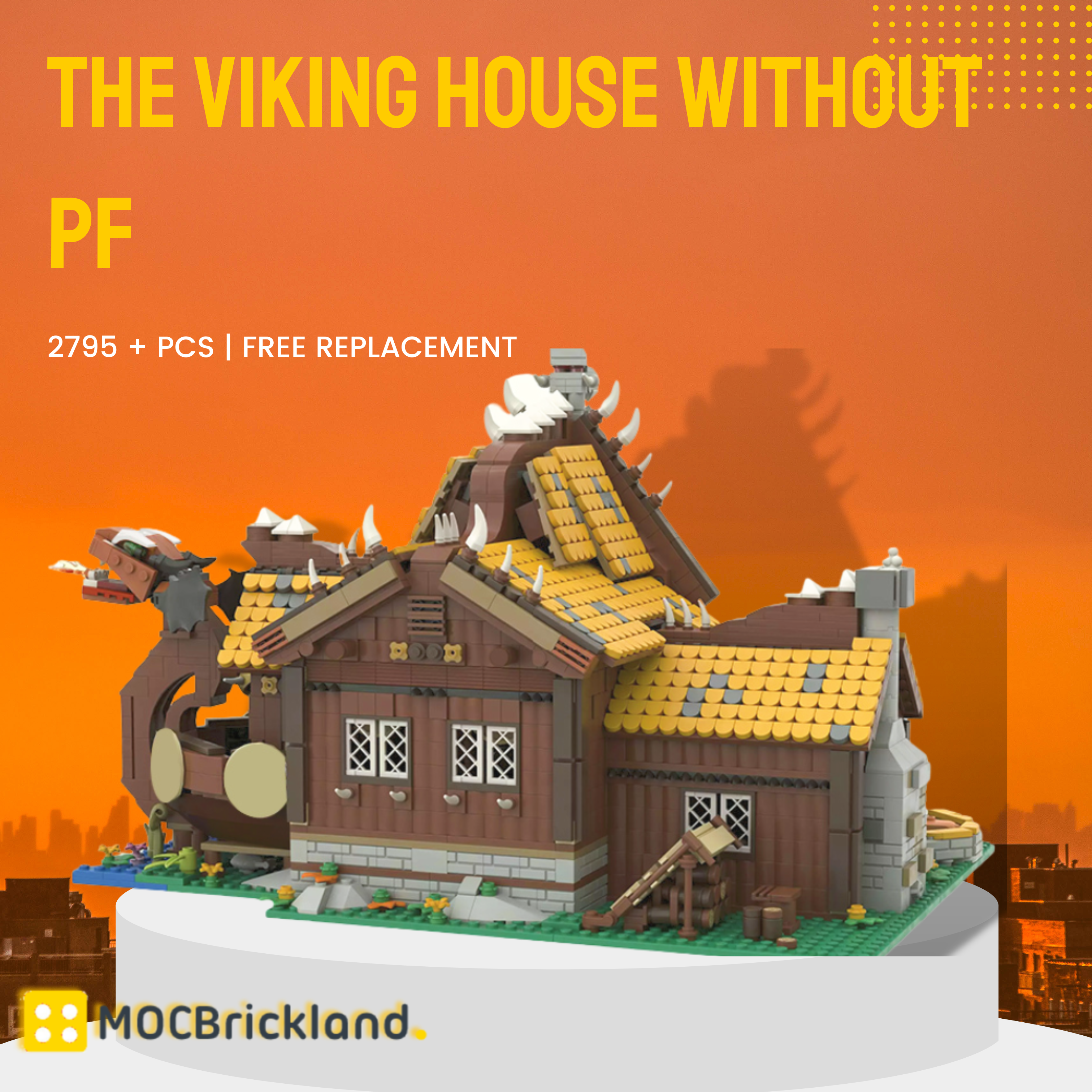 Modular Building MOC-122688 The Viking House Without PF MOCBRICKLAND