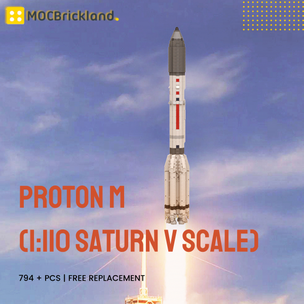 MOCBRICKLAND MOC 39838 Proton M 1110 Saturn V scale