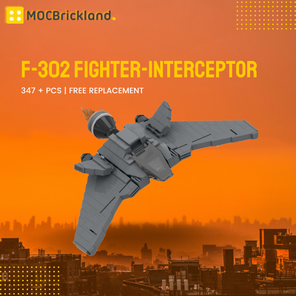 MOCBRICKLAND MOC 63478 F 302 Fighter interceptor from Stargate SG 1