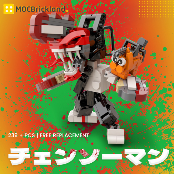 MOCBRICKLAND MOC 89581 Chainsaw Man Denji And Pochita