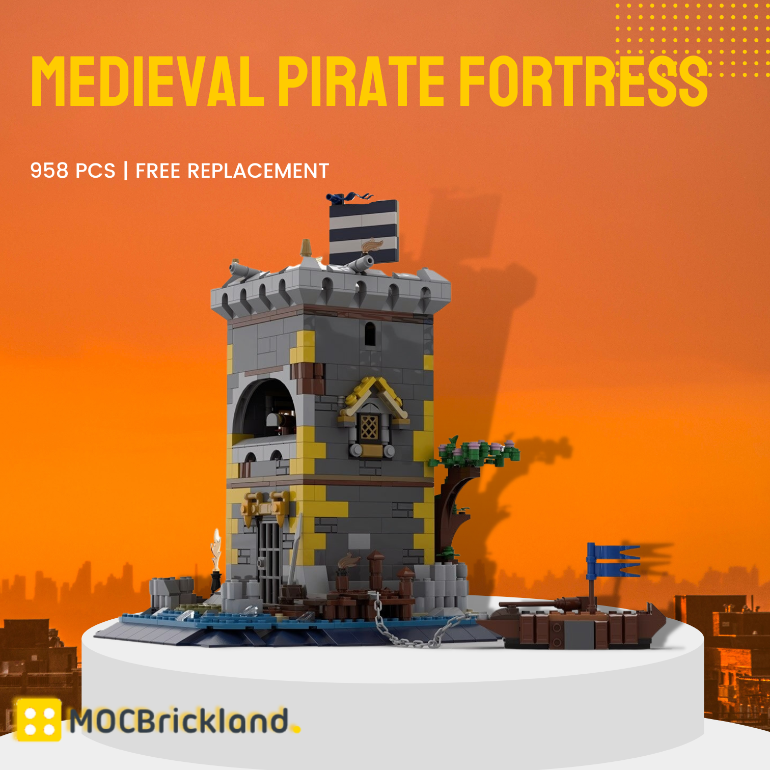 Modular Building MOC-85265 Medieval Pirate Fortress MOCBRICKLAND
