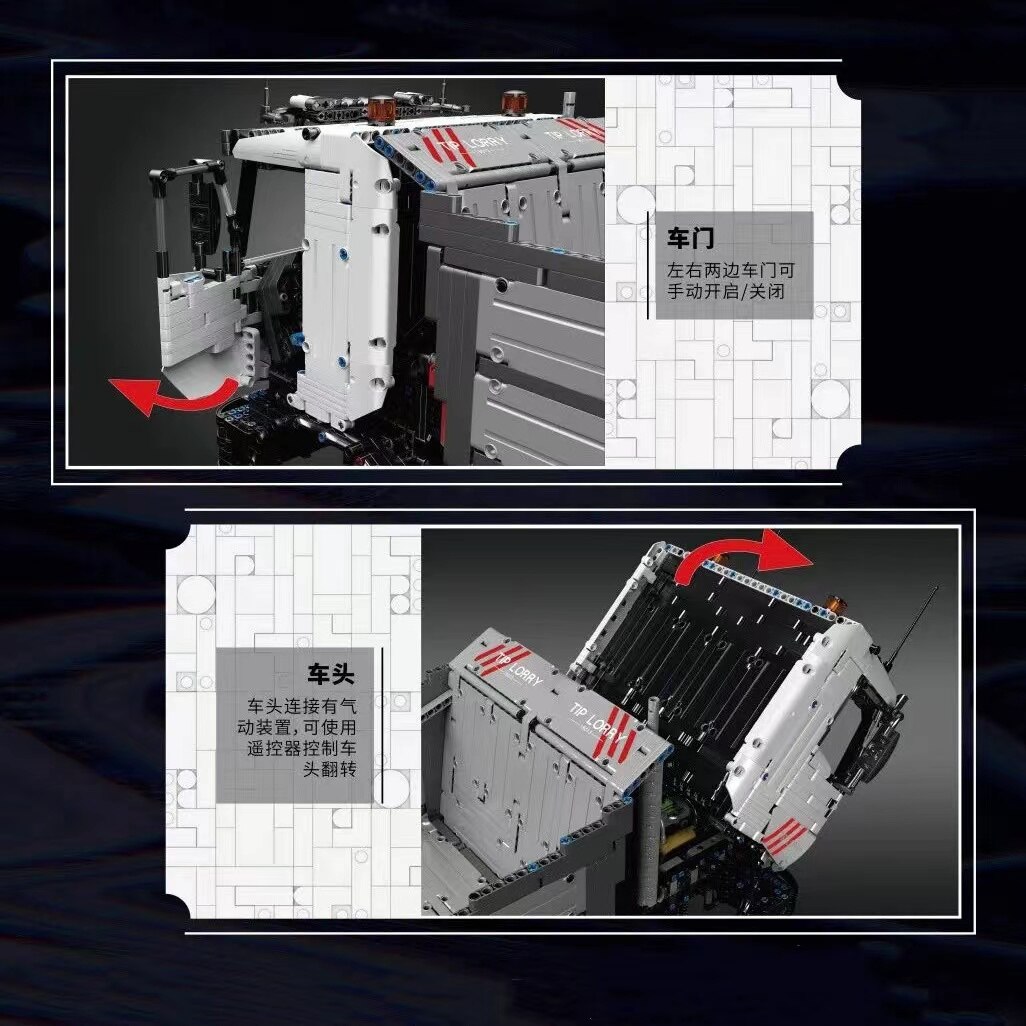 Technic MOULD KING 19013 Motor Dump Truck 8×8