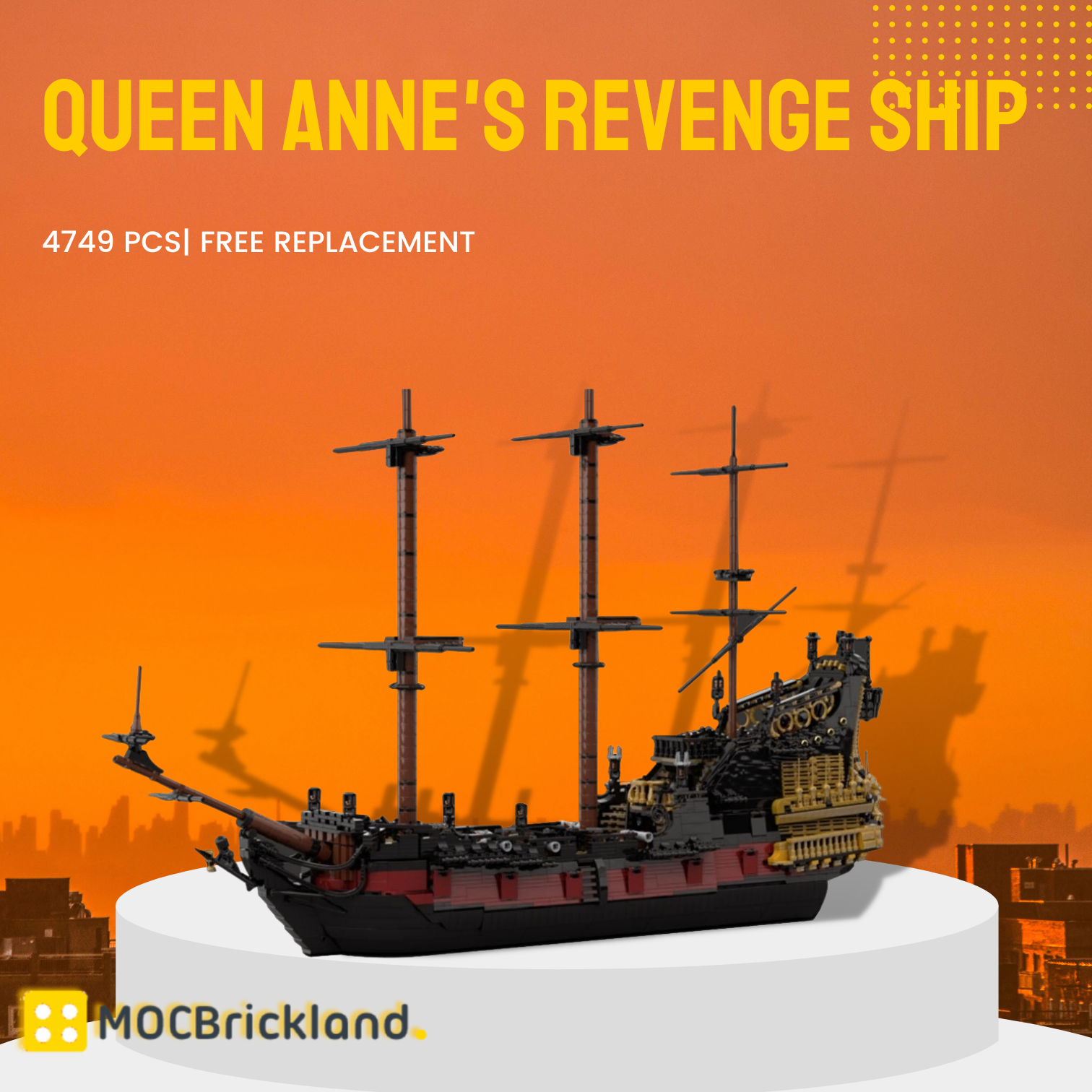 Movie MOC-124924 Queen Anne’s Revenge Ship Model Pirate Series MOCBRICKLAND