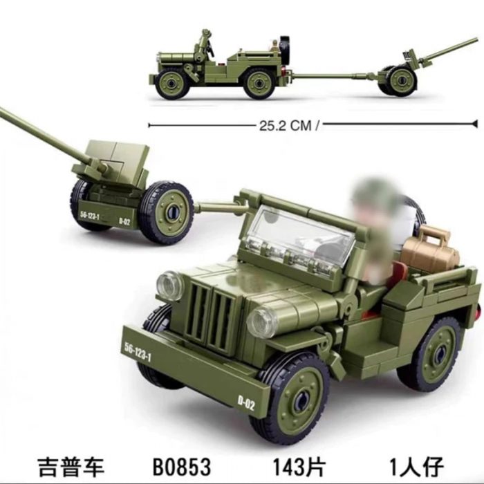 Military SLUBAN M38-B0853 World War II D-Day: Willys Jeep