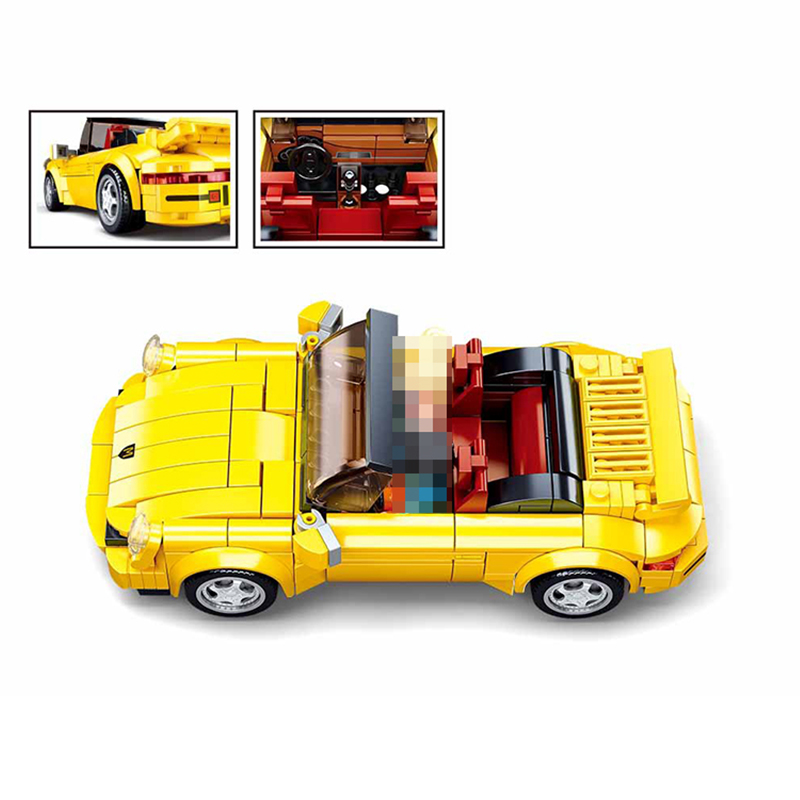 Technic Sluban M38-B1097 Speed Champions Yellow 930 Racers Sports Car 