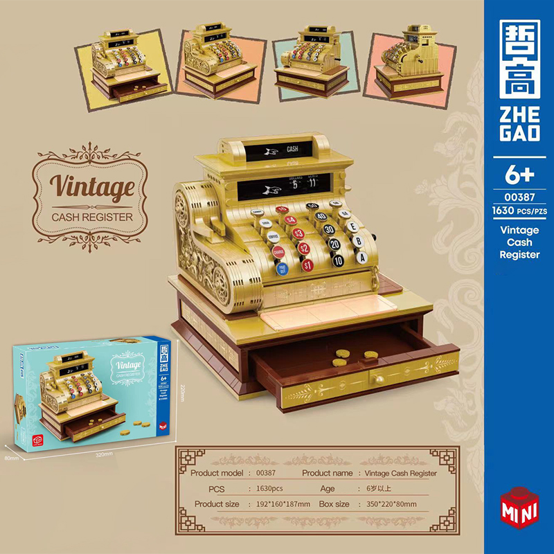 Creator ZHEGAO 00387 Vintage Cash Register