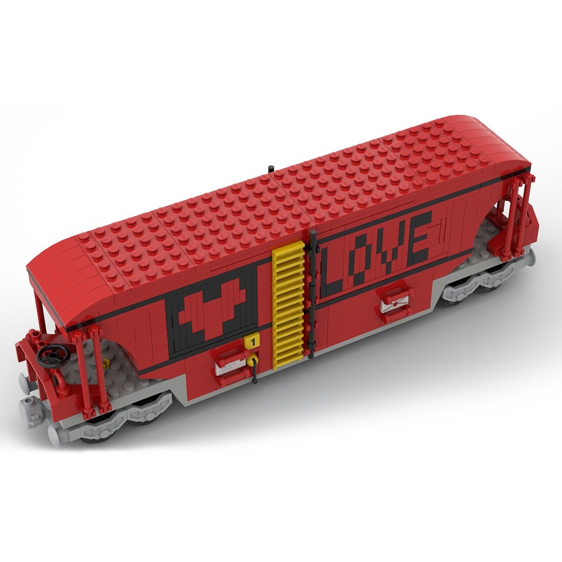 Creator MOC-120175 Valentine’s Day Train Carriage MOCBRICKLAND