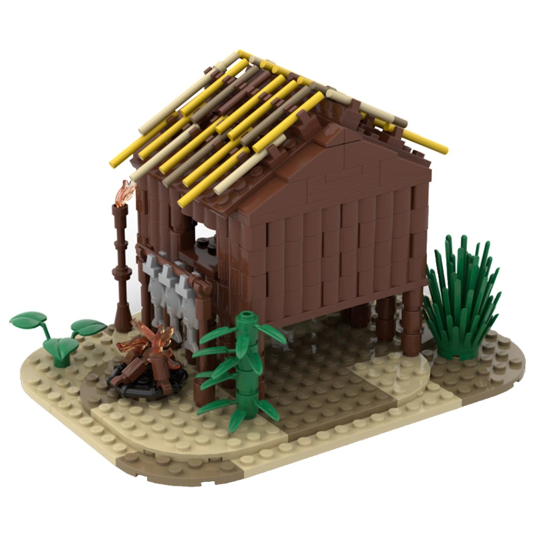 Modular Building MOC-75850 Medieval Wooden Hut MOCBRICKLAND