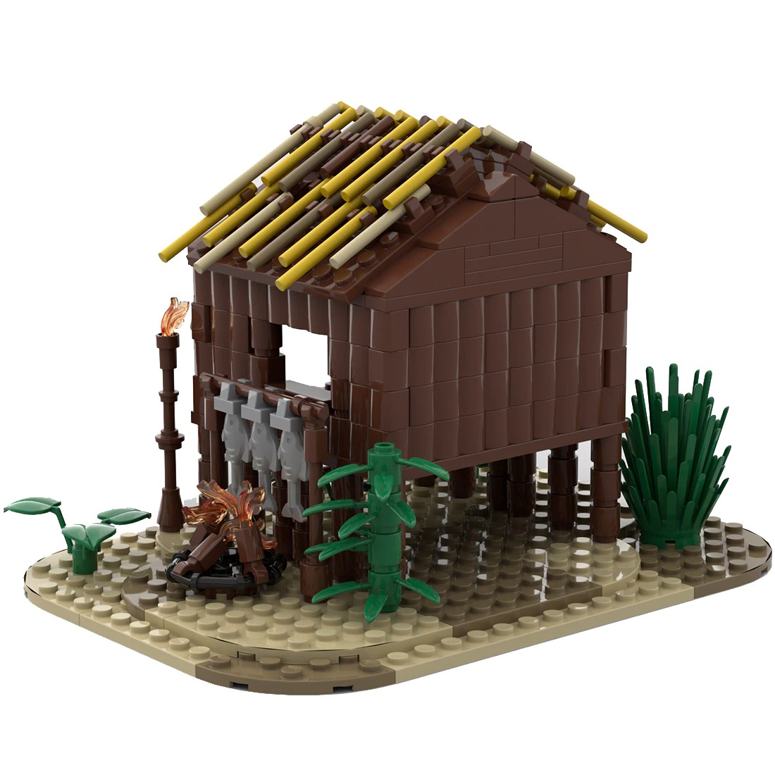 Modular Building MOC-75850 Medieval Wooden Hut MOCBRICKLAND
