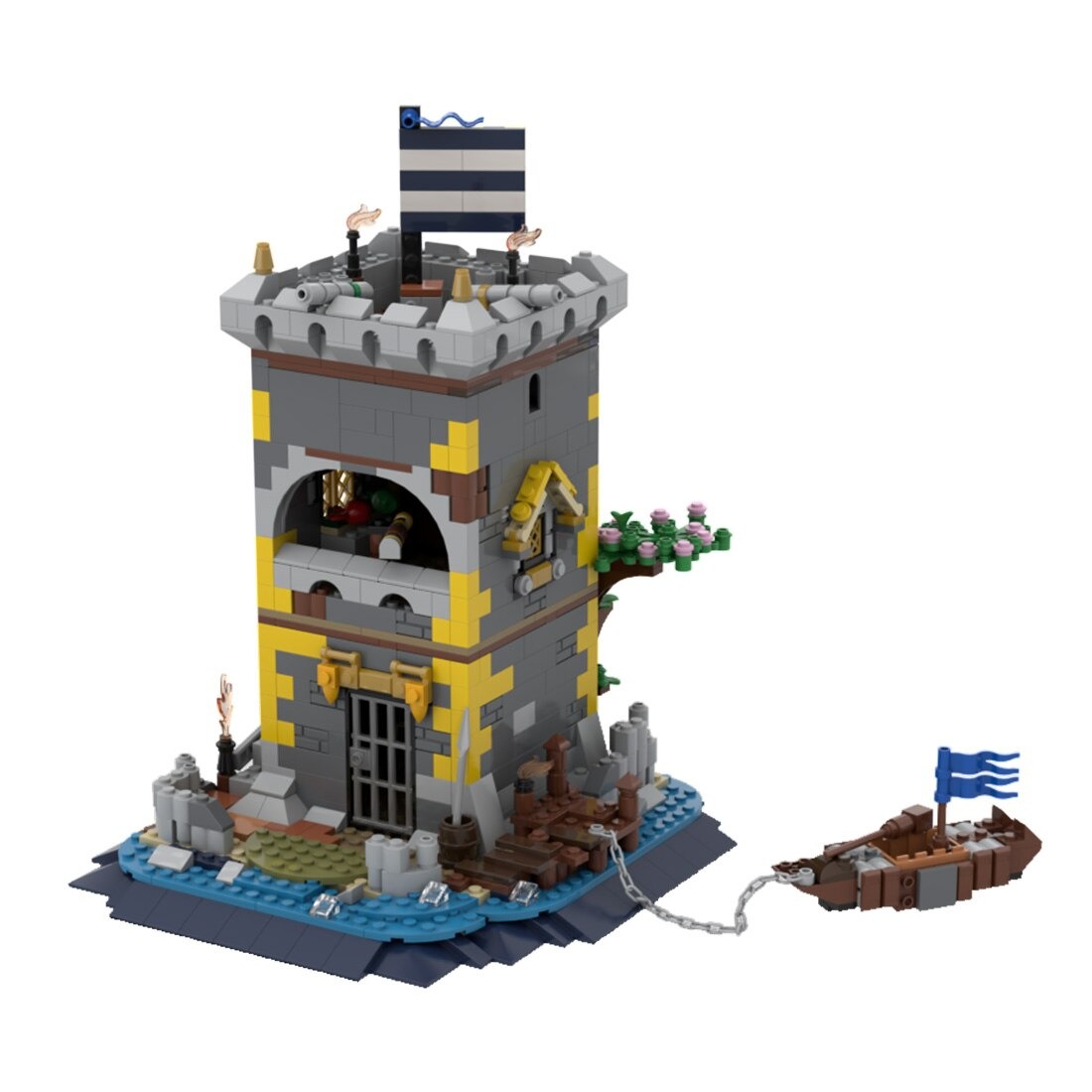 Modular Building MOC-85265 Medieval Pirate Fortress MOCBRICKLAND