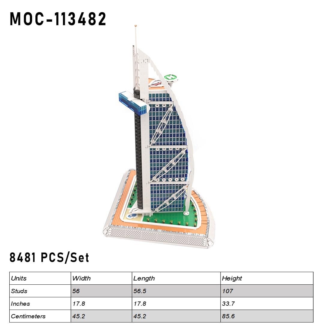 Modular Building MOC-113482 BURJ AL-ARAB MOCBRICKLAND