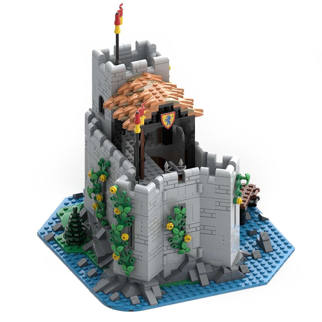 Modular Building MOC-128617 Lion Knights’ Outpost MOCBRICKLAND
