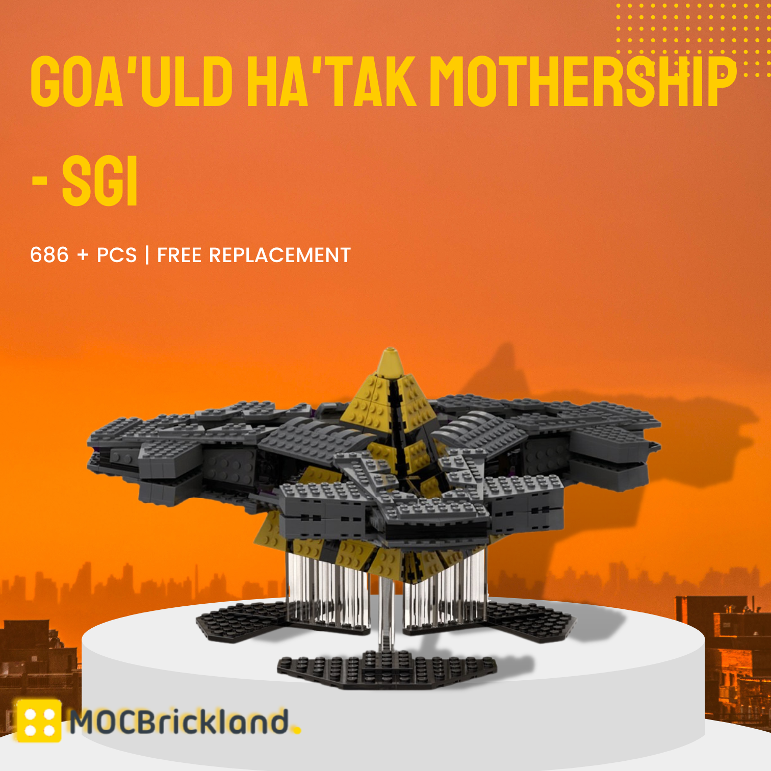 Space MOC-124664 Goa’uld Ha’Tak Mothership – SG1 MOCBRICKLAND