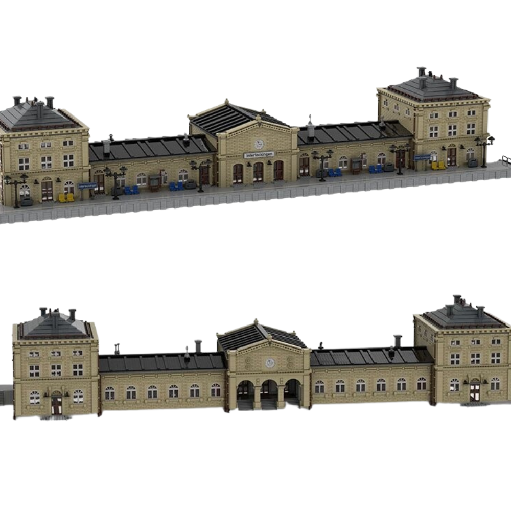 Modular Building MOC-49856 Main Train Station “Interlockingen??MOCBRICKLAND