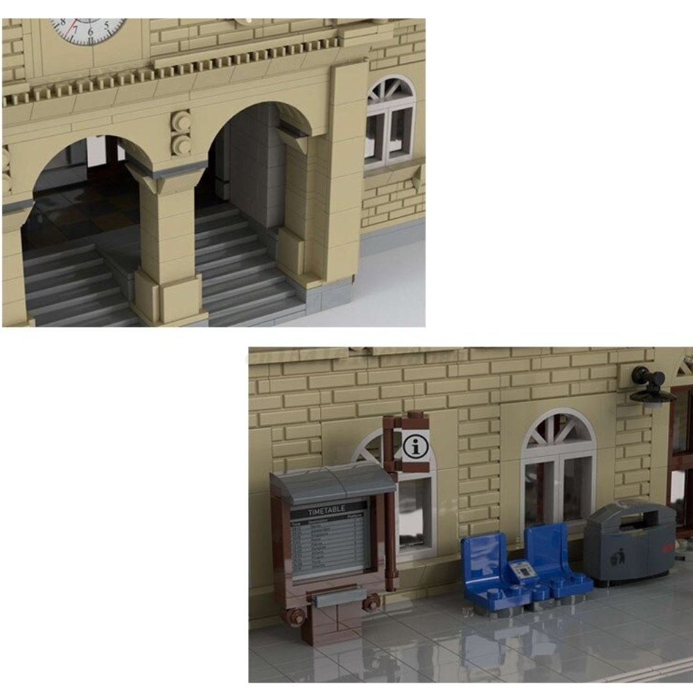 Modular Building MOC-49856 Main Train Station “Interlockingen??MOCBRICKLAND