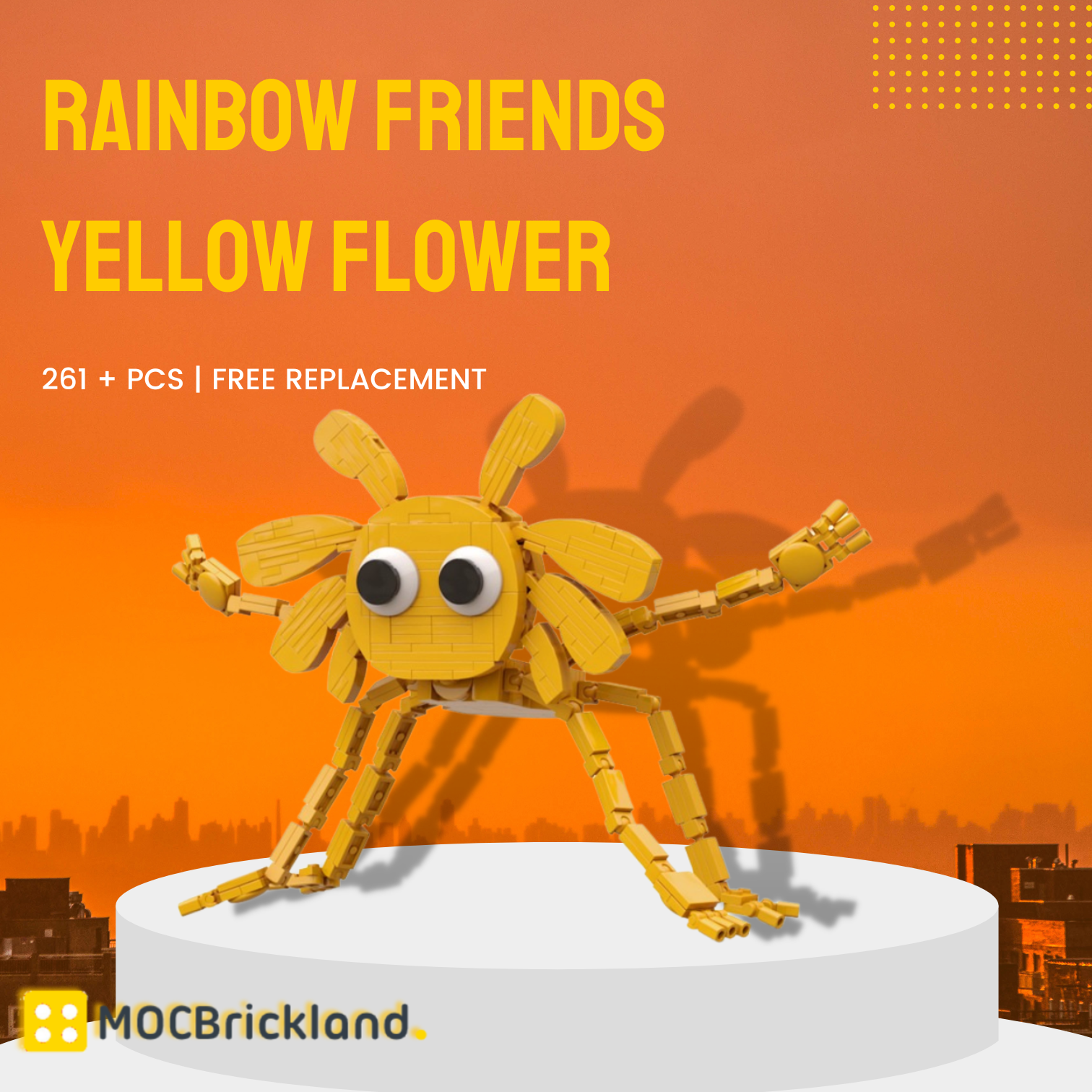 Creator MOC-89527 Rainbow Friends Yellow Flower MOCBRICKLAND