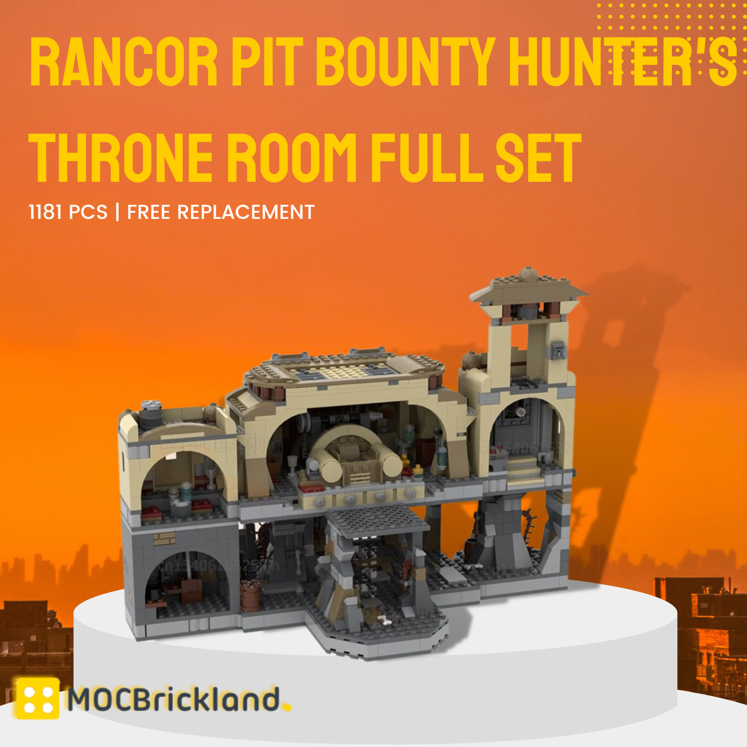 Rancor Pit Bounty Hunters Throne Room Full Set MOC 89511 1 1