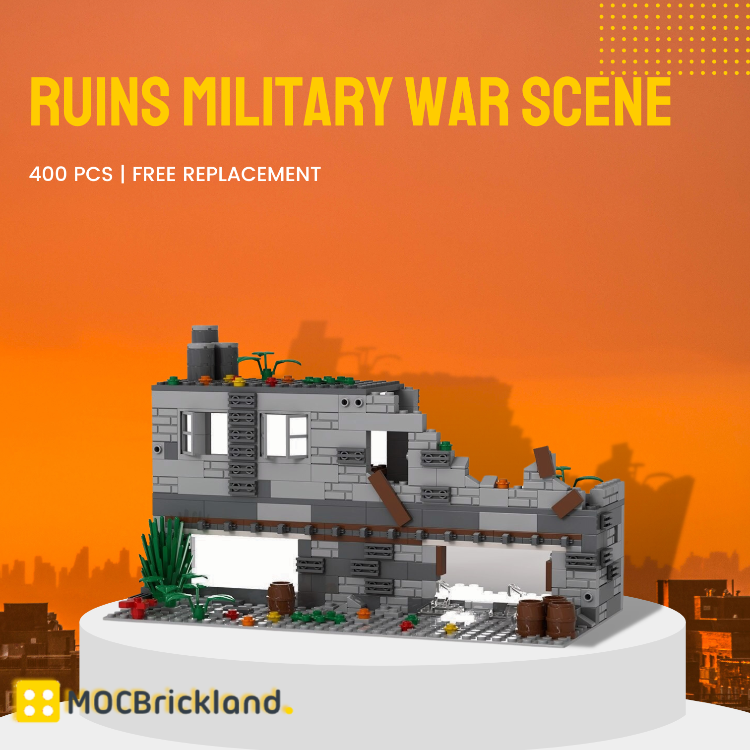 Creator MOC-89524 Ruins Military War Scene MOCBRICKLAND