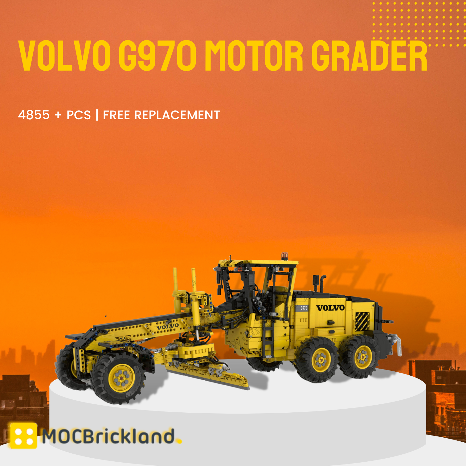 Technic MOC-54777 Volvo G970 Motor Grader MOCBRICKLAND