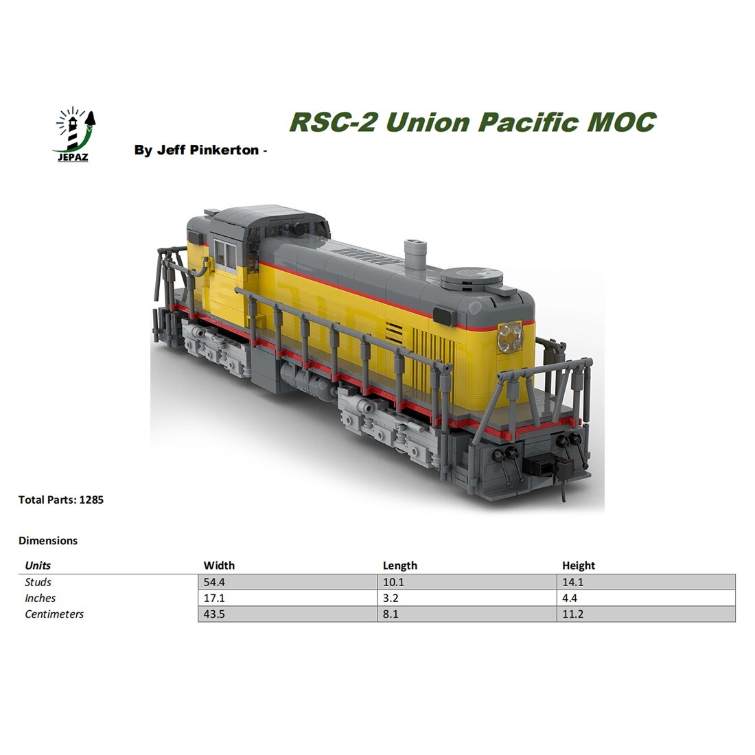 Technic MOC-117021 RSC-2 Union Pacific Train MOCBRICKLAND