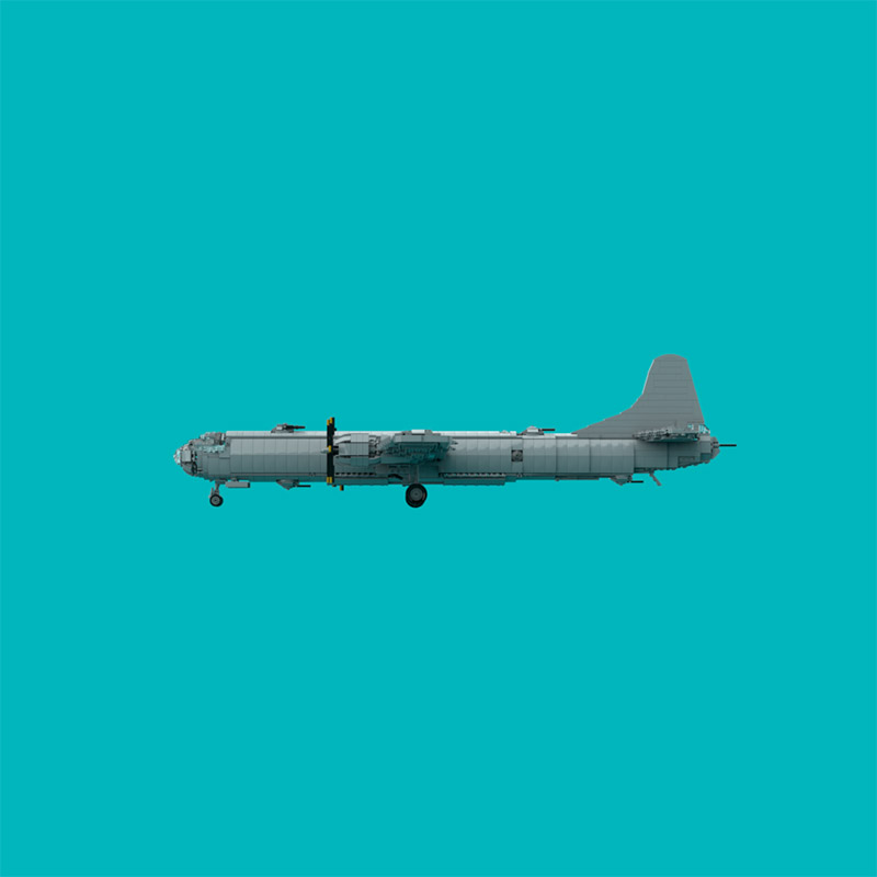 Military MOC-119970 B-29 Superfortress 1:35 Scale WWII Long-Range Bomber MOCBRICKLAND