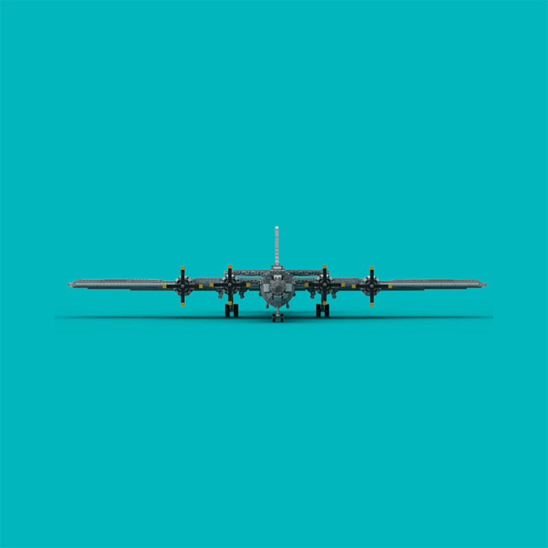 Military MOC-119970 B-29 Superfortress 1:35 Scale WWII Long-Range Bomber MOCBRICKLAND