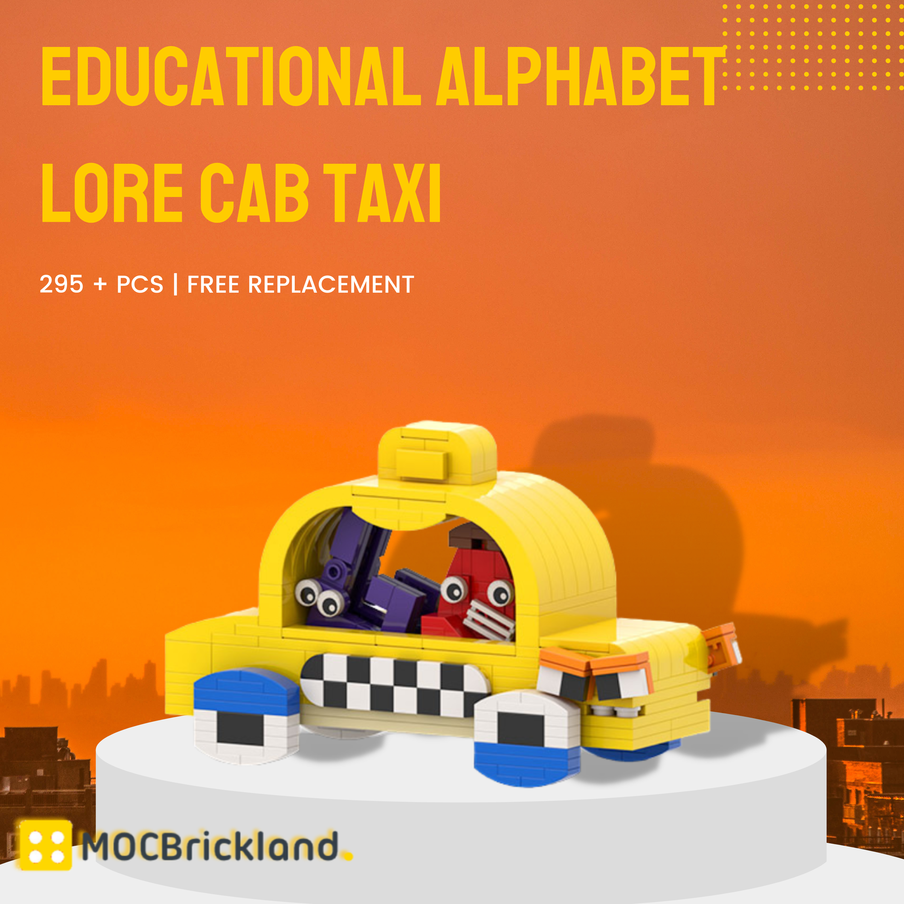 Creator MOC-89501 Educational Alphabet Lore CAB taxi MOCBRICKLAND