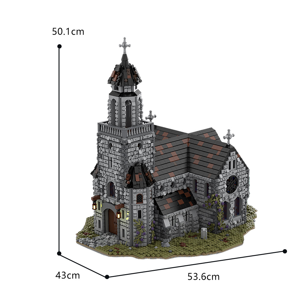 Modular Building MOC-76813 Medieval Cathedral MOCBRICKLAND