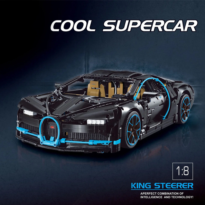 Custom KK6892 Technic Static Version Bugatti Chiron Sports Car 3