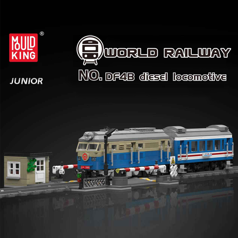 Mould King 12022 World Railway DF4B Diesel Locomotive Train 6