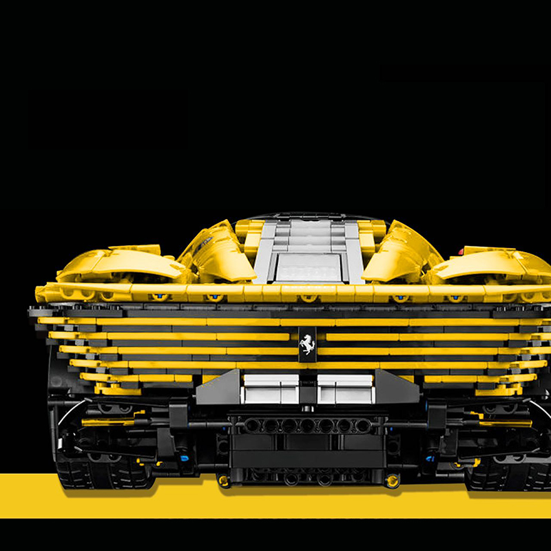 Custom 43143 Technic Yellow Ferrari Sports 1