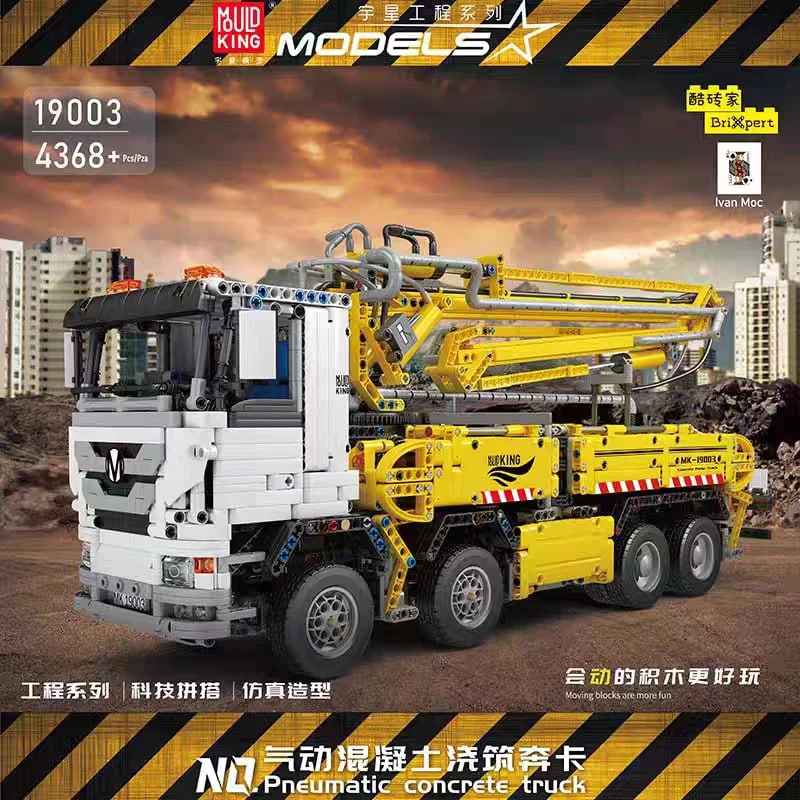 Mould King 19003 RC Truck with Concrete Pump 6