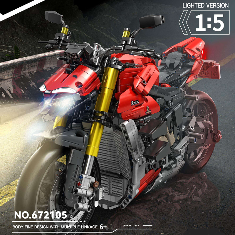 PANLOS 672105 Red Motorcycle 1
