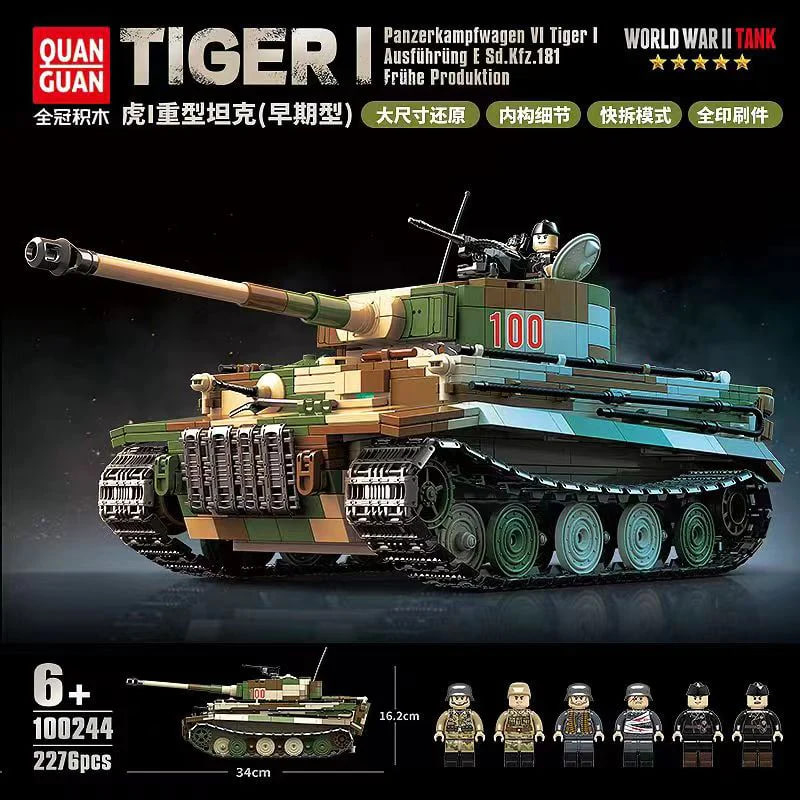 Quan Guan 100244 Tiger I Panzerkampfwagen VI Tiger I Ausfuehrueng E Sd.Kfz .181 Fruehe Produktion 1