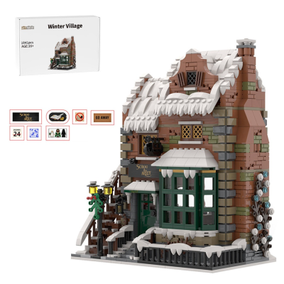 Modular Building MOC Factory 228435 Winter Village Scrooge & Marley Building Blocks 4 letbricks moc 228435 winter vill