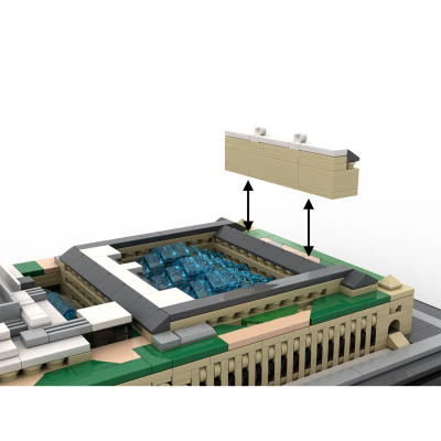 Modular Building MOC Factory 231668 1/800 Scale Moynihan Train Hall Building Blocks 3 letbricks moc 231668 1 800 scale 2