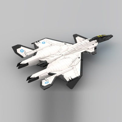 Technician MOC Factory 237584 1/35 Scale Military XFA-33 Stealth Fighter Building 2 letbricks moc 237584 1 35 scale 1