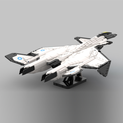 Technician MOC Factory 237584 1/35 Scale Military XFA-33 Stealth Fighter Building 3 letbricks moc 237584 1 35 scale 2