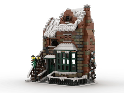 Modular Building MOC Factory 228435 Winter Village Scrooge & Marley Building Blocks 2 letbricksmoc 228435 winter villa 2