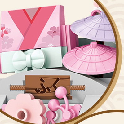 Modular Building MOC Factory 421 City Mini Japanese Street Ramen Shop 2 letbricks 412pcs city mini japan 1