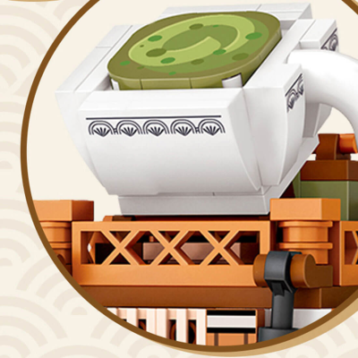 Modular Building MOC Factory 421 City Mini Japanese Street Ramen Shop 3 letbricks 412pcs city mini japan 2